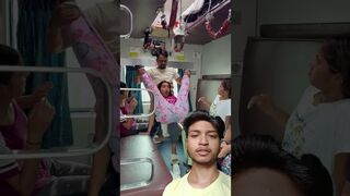 Flexibility in train???? #gymnast #acrobatics #publicreaction #flexibility #flexible #stunt #action????