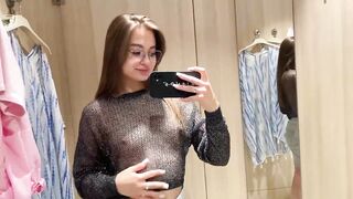 [4K] Try-on Haul with White |Transparent Clothing