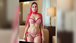 Sexy Hijab School Girls in Mini Bikini - Hijab Bikini Beauty No 47 - Ruffle Bikini #hijabgirl