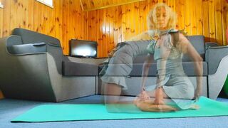 Girl Doing Yoga in a Dress