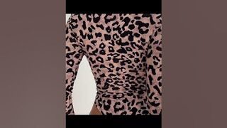 Sexy leopard print shaping bodysuit with transparent mesh splicing #bar #beach #lace #edm #music