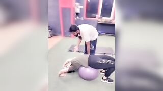 Fly karke . Sabba & Jasmine Akhtar { four back stretching exercise } ????#trending ????#viralshort ????