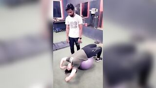 Fly karke . Sabba & Jasmine Akhtar { four back stretching exercise } ????#trending ????#viralshort ????