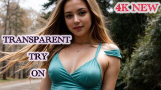 ????4K fantastic new transparent try on by nancy|see everything|transparent today????????