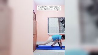 stretching and yoga To Improve digestion And Back pain #shorts