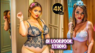 [4K] See-Through Lingerie Try On Haul 2024 |Fully Transparent Tops with Petite Olya in Dressing Room