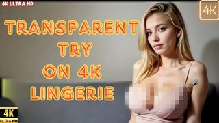 [4K] Lingerie Try On Haul | Sherr Lingerie New Clothes Try On | Transparent Clothes 2024