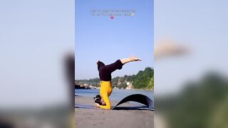 This song ????❤️#shortvideo #shortsfeed #explore #youtube #shorts #yoga #music #headstand #sirsasana