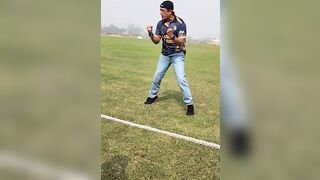 Rajesh Hamal stretching before the match #cricket