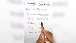 Normal vs advanced / clear - transparent / book - reserve #trending #education #spokenenglish