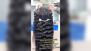 iqueenla Burmese Curly 4x4/5x5/6x6/13x4/13x6 HD and Transparent Lace Wig 200% & 300% Density