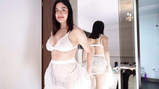 Transparent cute lingerie try on 2024 with Al