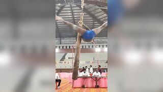 #shorts #hanging mallakhamb #gymnasts #traditional #fitness #workout #weightloss #hanging #yoga#