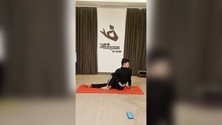 Ardh matsendrasana #yoga #nysf #shorts #love #practiceset #punjabi