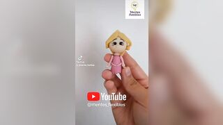 Tutorial de Aurora en pasta flexible. #short #disneyprincess #pastaflexible #diycrafts #clayart