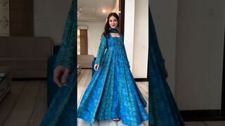 Blue ???? Long Dress Try On Haul #shorts #fashion #youtubeshorts