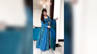 Blue ???? Long Dress Try On Haul #shorts #fashion #youtubeshorts