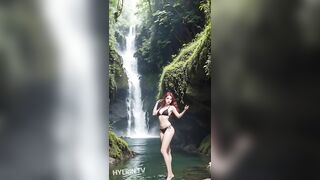 Bikinis And Forest Bathing: Relaxing / 비키니 입고 계곡에서... /ビキニを着て谷で... #aiart #lookbook #girls