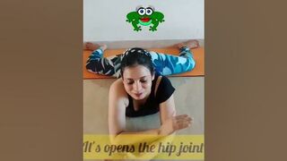 Tight Hips Joint? Practice Frog Pose regularly#frogpose#yoga#shorts@yogawith_varsha