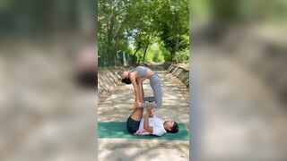 Yoga | pose | #viral #yoga #video #youtube #ytshorts #love #views #cool #public #partner #reel