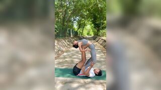 Yoga | pose | #viral #yoga #video #youtube #ytshorts #love #views #cool #public #partner #reel