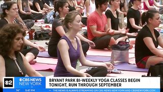 Bryant Park bi-weekly yoga classes begin Wednesday