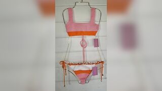Crochet Striped Bikini | PINK SAND BIKINIS @shoppinksand #crochetbikini #bikini #crochetswimwear