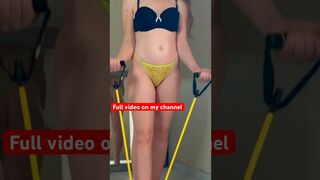Excersize and workout after try on haul micro bikini #fitnessmotivation #gym #shorts #bikini #tryon