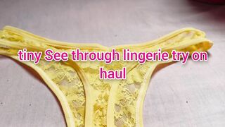 Tiny See through Lingerie bikini Try on haul