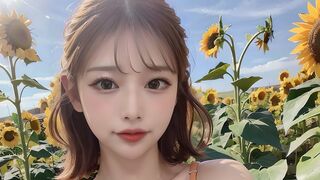 [4K] Sunflowers and girls in bikinis 해바라기와 비키니 소녀 AI ART/AI LOOKBOOK 룩북