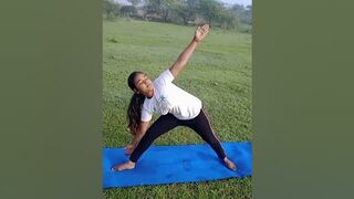trikonasana,???? #vimalyoga #trikonasana #shotrs #yoga #yogaasanas #yogasana #yogaeverywhere #fitness