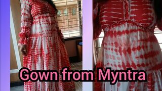 Myntra gown| gown from Myntra| try on haul| Puja Sarkar