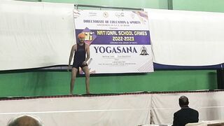 Tawaro pe Yoga National School Games 2023 rhythmic yoga asanas in SGFI New Delhi by Chandigarh