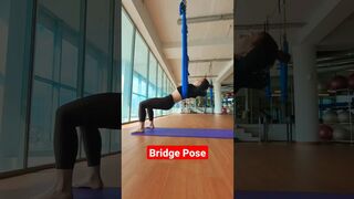 Bridge Pose ???? #aerialyoga #antigravity #hammocks #yoga #flexibility