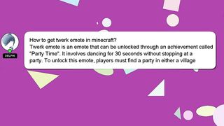 How to get twerk emote in minecraft?