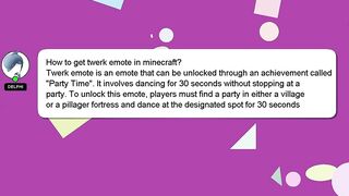 How to get twerk emote in minecraft?