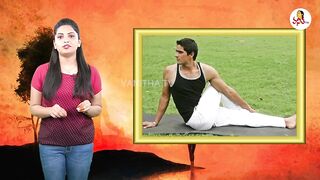 Vakrasana ( Half Spinal Twist Pose ) Yoga Pose Steps & Health Benefits | Vanitha TV