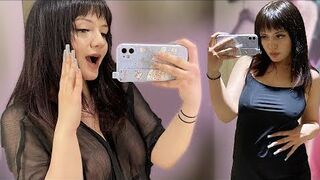 [4K] See-Through-Transparent Lingerie - Try-On Haul - At The Mall