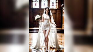 4k ai art Wedding lingerie concept Santorini ai룩북ai그림화보모델촬영Stable Diffusion ai 실사