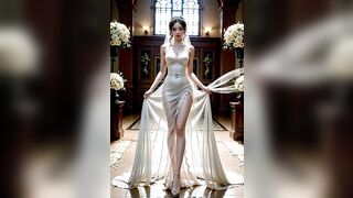 4k ai art Wedding lingerie concept Santorini ai룩북ai그림화보모델촬영Stable Diffusion ai 실사