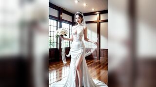 4k ai art Wedding lingerie concept Santorini ai룩북ai그림화보모델촬영Stable Diffusion ai 실사