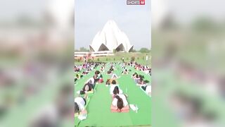 International Yoga Day On June 21 | BJP MP Meenakshi Lekhi Doing Yoga At Lotus Temple | #shorts