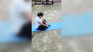 Try from head to toe #thighs and back stretching #viralvideo #shorts