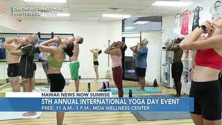 Celebrating International Yoga Day on HNN's Sunrise Weekends