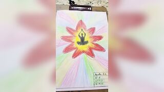 yoga day special drawing | #yoga | @Manvithas_wonderland