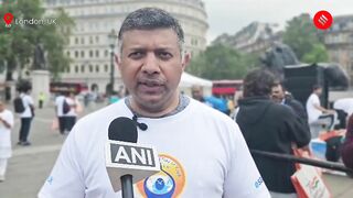 Londoners Celebrate International Day of Yoga at Trafalgar Square, Author Amish Tripathi Joins In