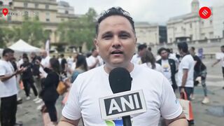 Londoners Celebrate International Day of Yoga at Trafalgar Square, Author Amish Tripathi Joins In