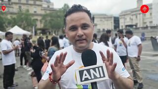 Londoners Celebrate International Day of Yoga at Trafalgar Square, Author Amish Tripathi Joins In