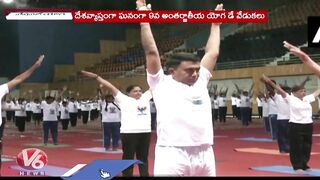 National Yoga Day Celebrations Grandly Celebrated All Over India | V6 News