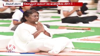 National Yoga Day Celebrations Grandly Celebrated All Over India | V6 News